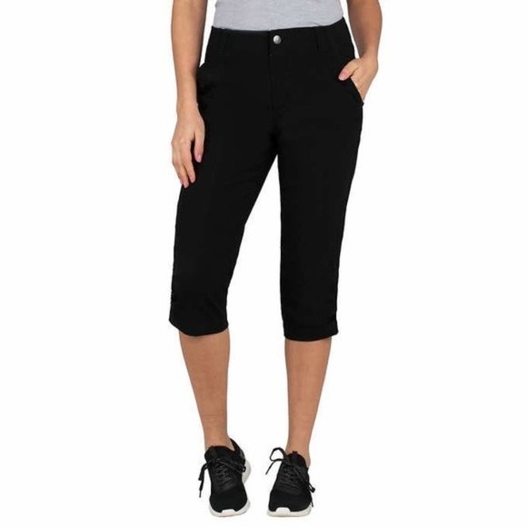KHOMBU Stretch Ladies Capri Pants - Black - NWT - Picture 1 of 3